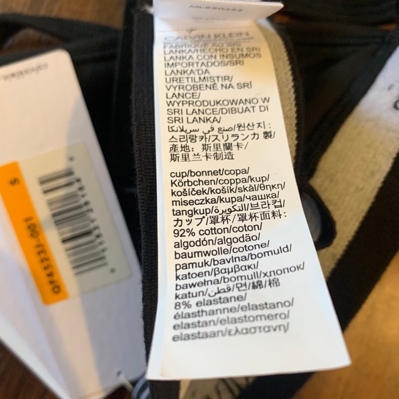 New with tags Calvin Klein unlined triangle bra S - Picture 5 of 5